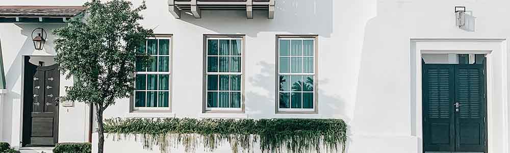 Windows on a building