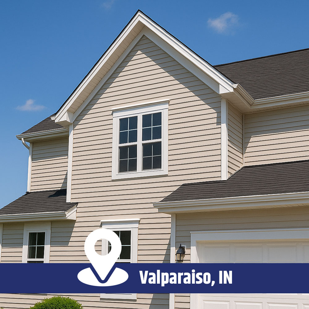new house siding done by siding contractors valparaiso in