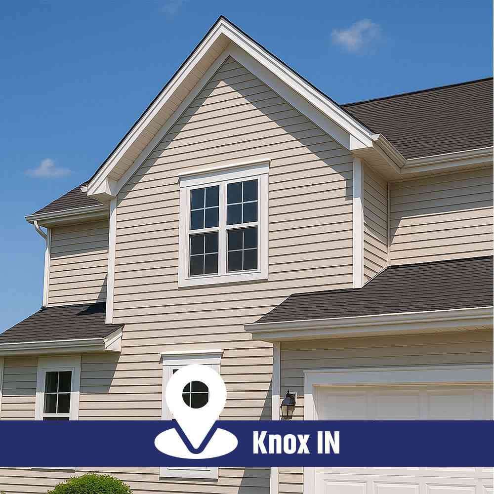 Siding Contractors Knox IN providing professional vinyl siding installation on a home in Starke County, Northwest Indiana.