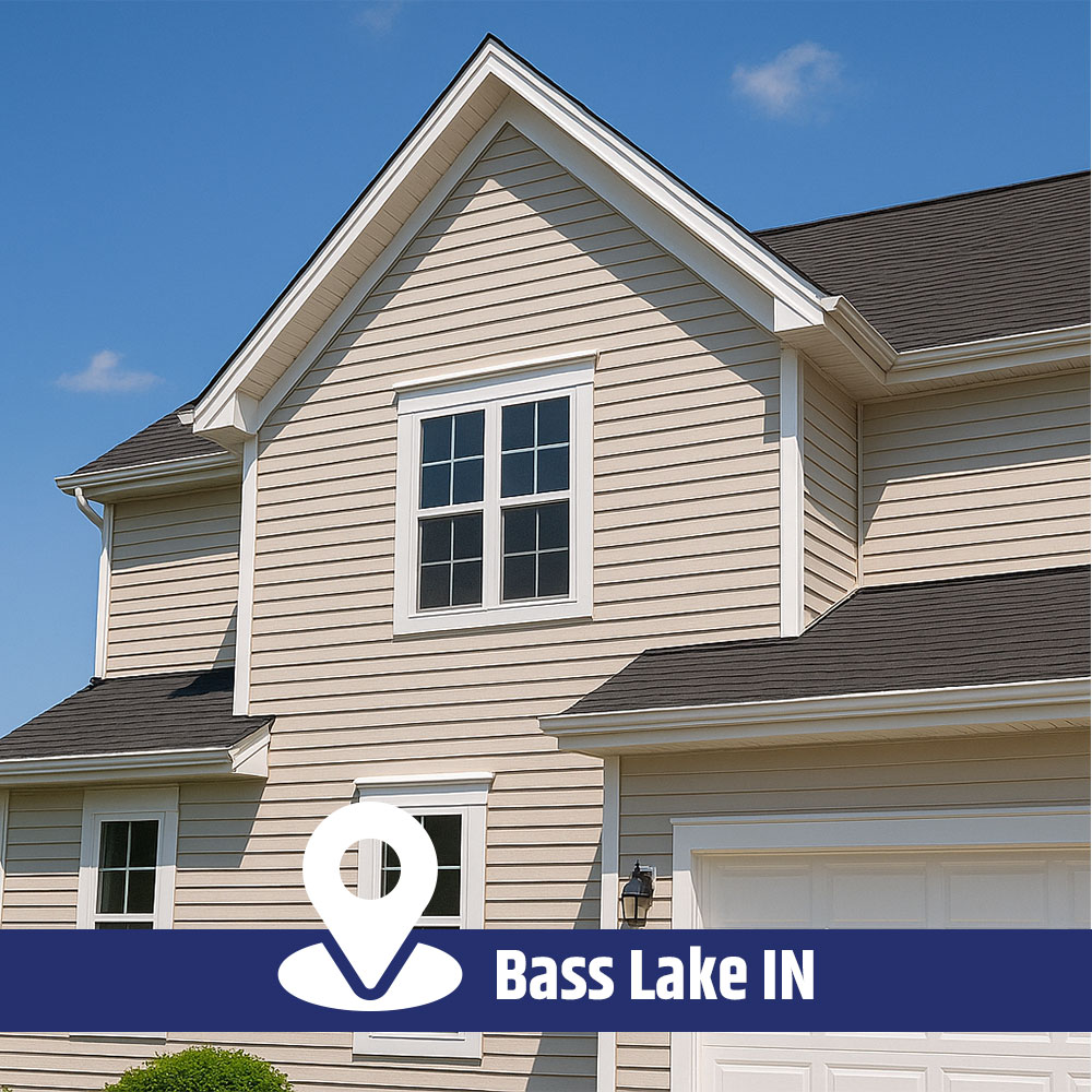 Siding Contractors Bass Lake IN installing durable siding on a residential home in Starke County, Northwest Indiana.