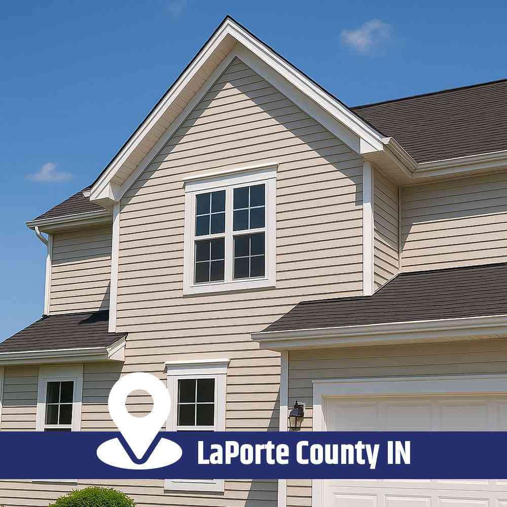 Siding Contractors LaPorte County IN installing durable siding on a residential home in Northwest Indiana.