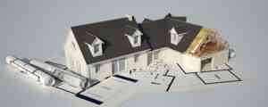 Diagram of common roofing terms showing parts of a residential roof by Goodwin Construction